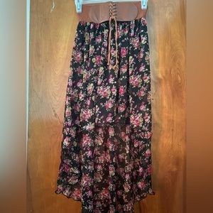 BB Couture- Floral High/Low Skirt